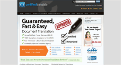Desktop Screenshot of certifiedtranslate.com