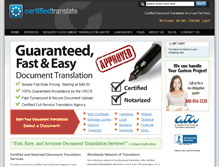 Tablet Screenshot of certifiedtranslate.com